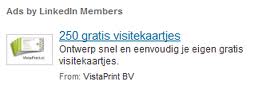 Vista print LinkedIn ad