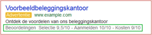 Consumentenbeoordelingen Adwords Advertentie extensies