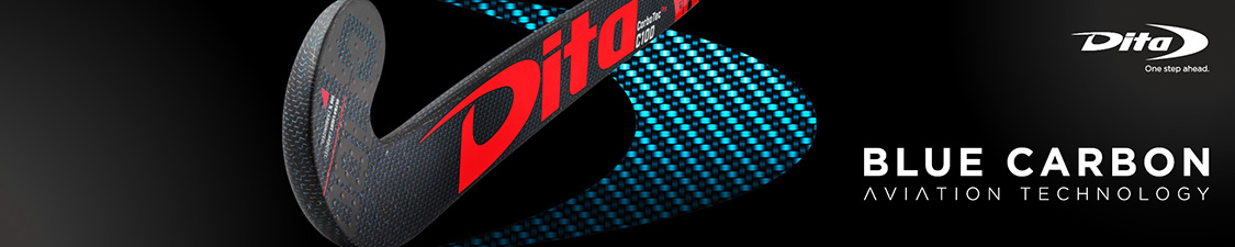 Dita Hockey, de blue carbon hockeysticks.