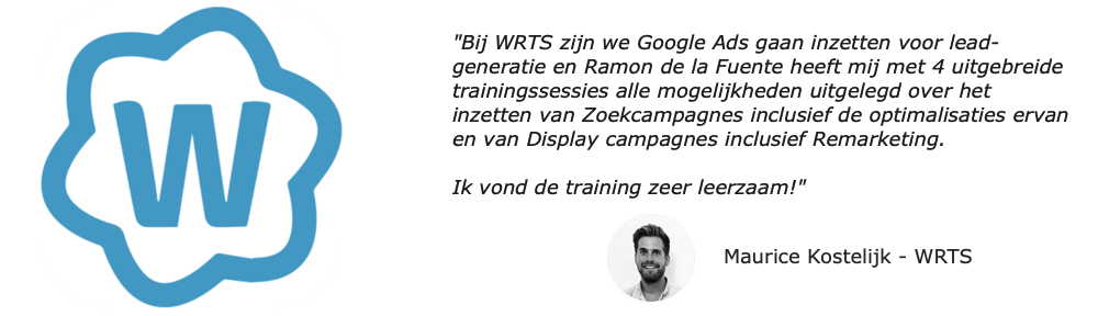 Recensie van WRTS over de Google Ads training