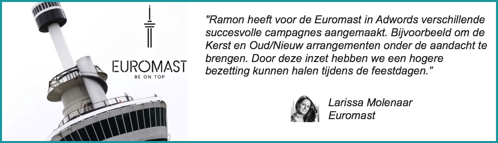 Recensie voor Fontein Online Marketing van de Euromast