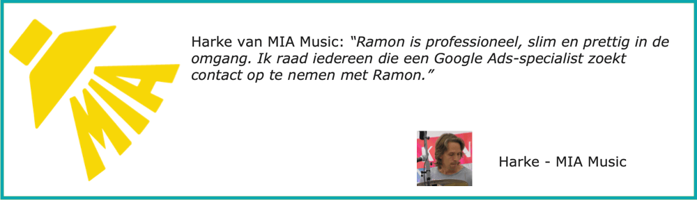 Recensie van MIA Music voor Fontein Online marketing 