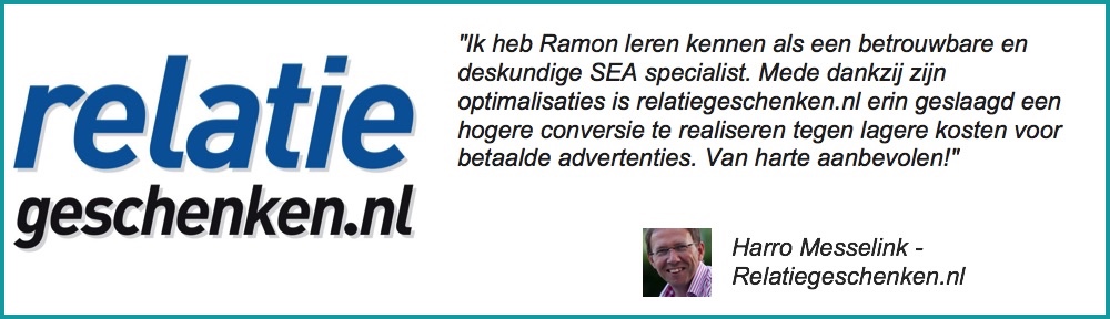 Recensie voor Fontein Online marketing van Relatiegeschenken.nl